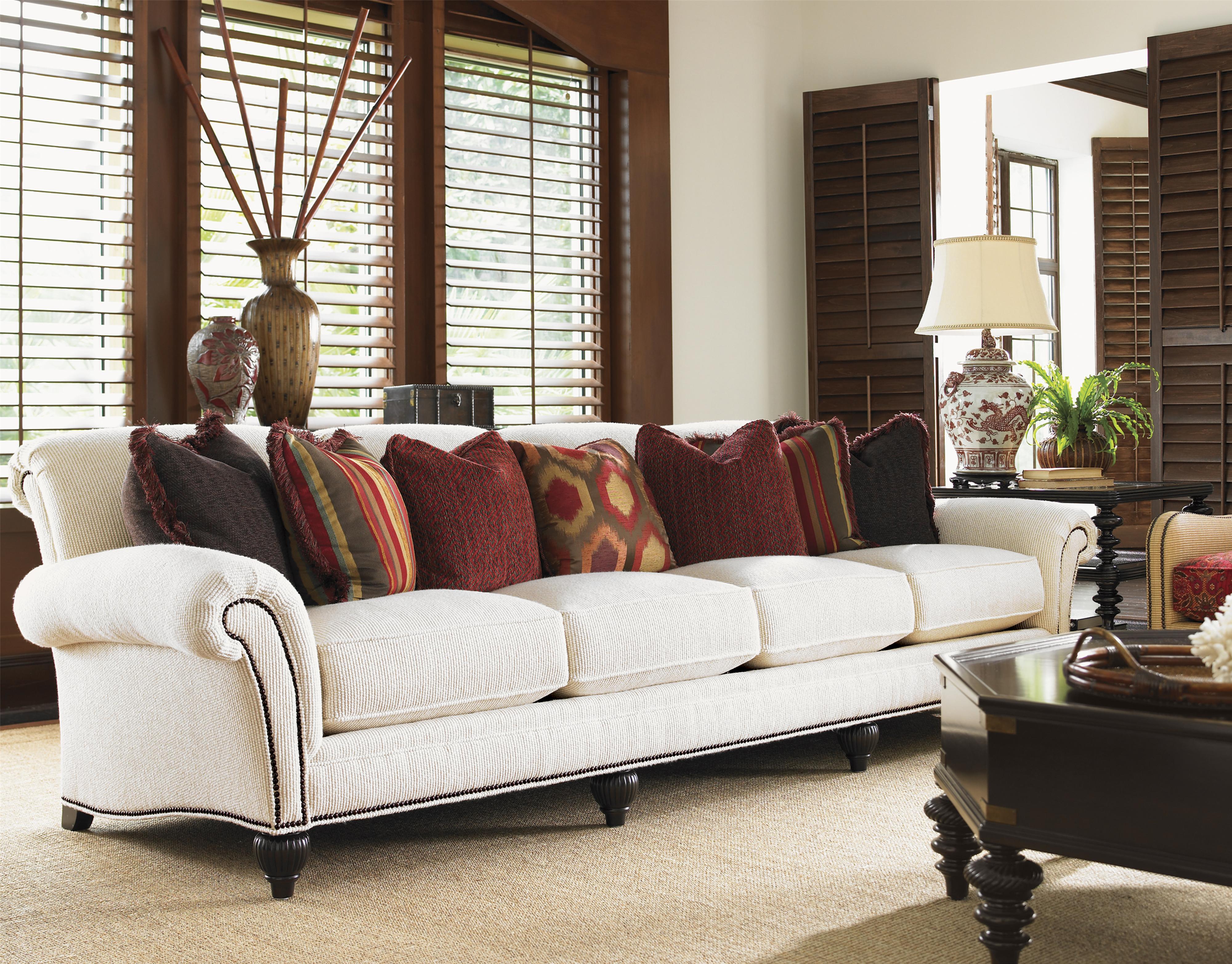 Tommy bahama leather sofa discount